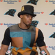 Cam Newton looks ace during his Sept. 25 postgame press conference. (Screenshot: Carolina Panthers)